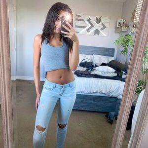 Light-Wash Denim Jeans